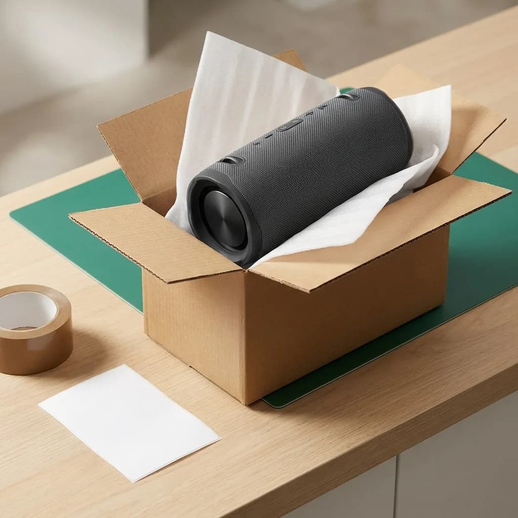 Bluetooth speaker enclosure being carefully opened with plastic pry tools