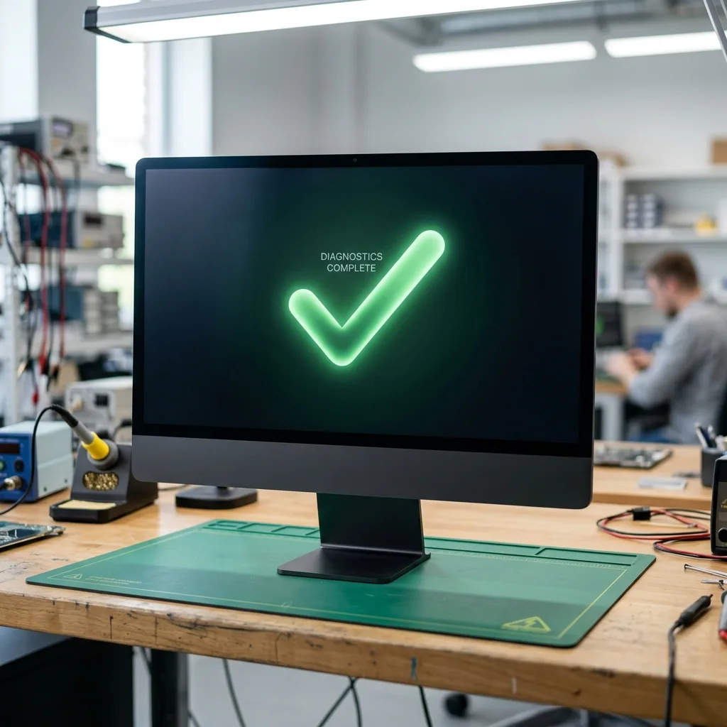 Repaired iMac passing diagnostics